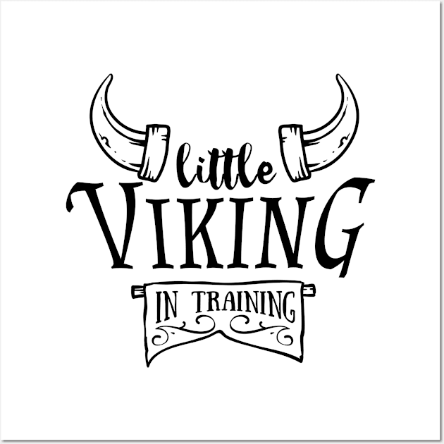 Little viking in training Wall Art by peace and love